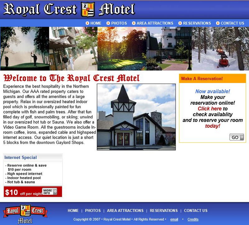 Gay-Sego Motel (Royal Crest Motel) - Archived Image Of Home Page - Motel Is Closed (newer photo)